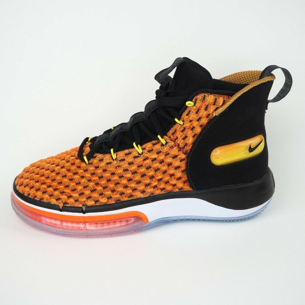 Nike Alphadunk Basketball Men's Shoes Orange Black - Picture 3 of 12